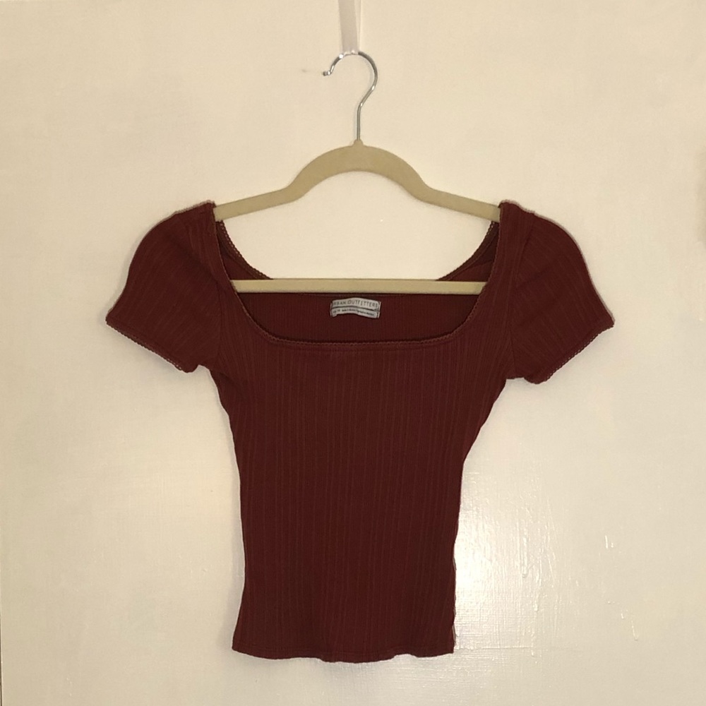 Orange crop top